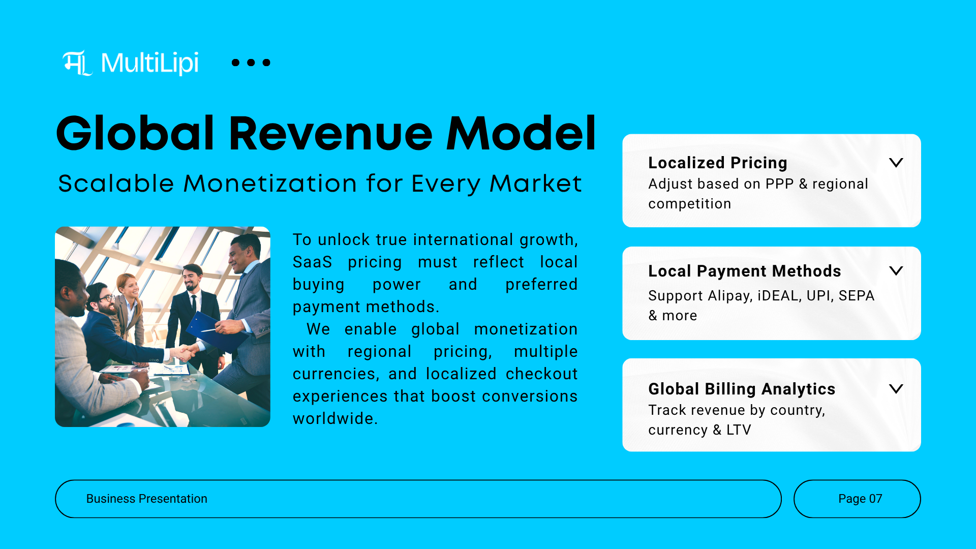 MultiLipi SaaS subscription revenue model with tiered pricing, add-on services, and global monetization strategy.