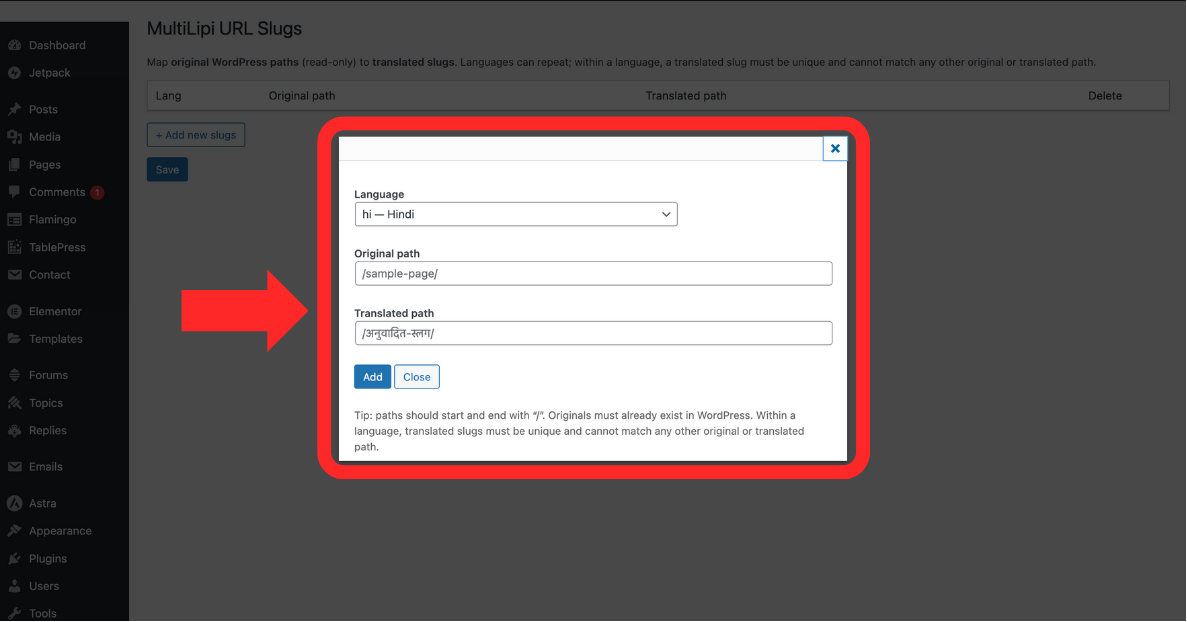 Translated URL slugs for multilingual SEO in WordPress