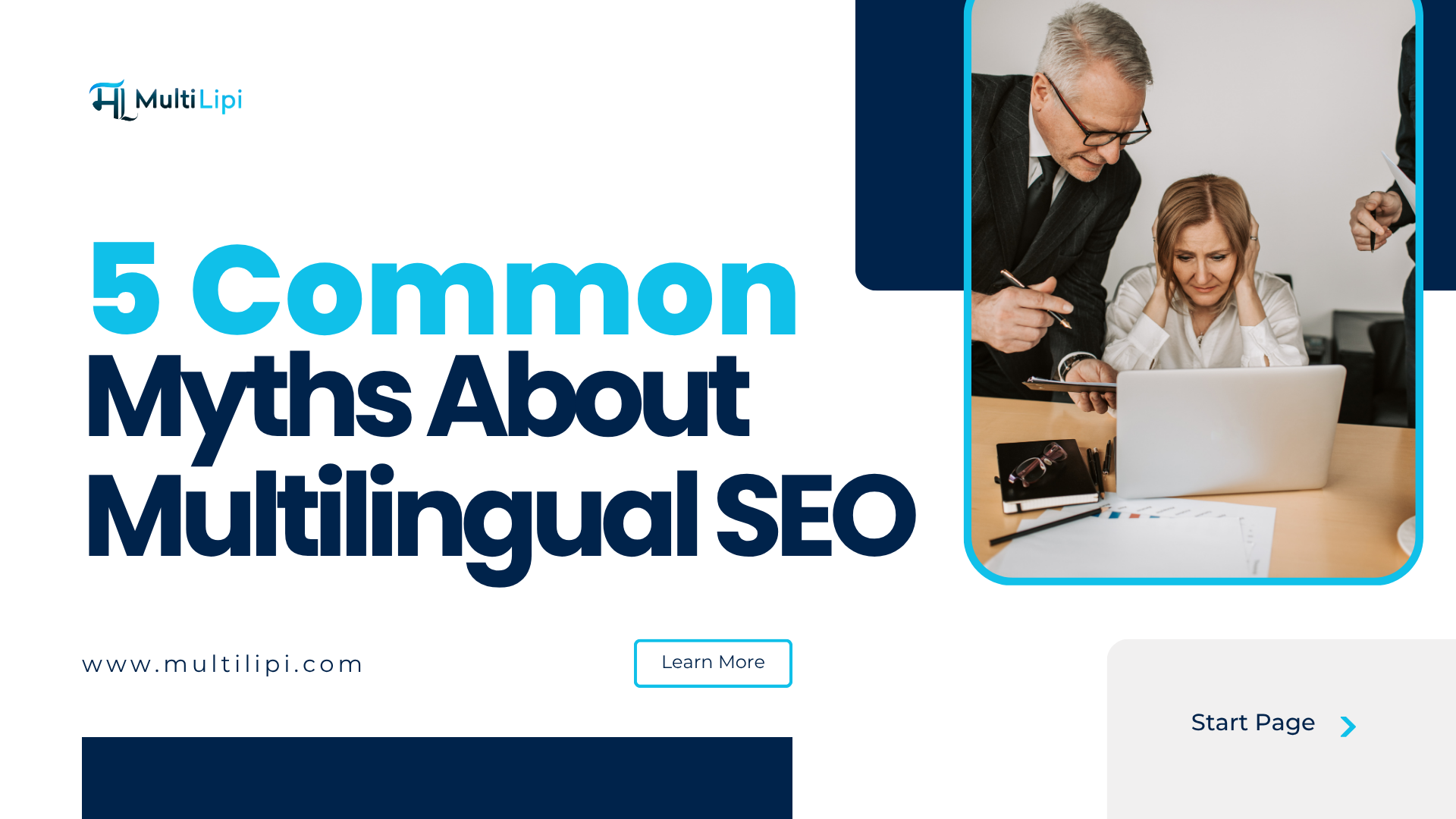 5 Common Myths About Multilingual SEO – MultiLipi multilingual SEO guide cover image
