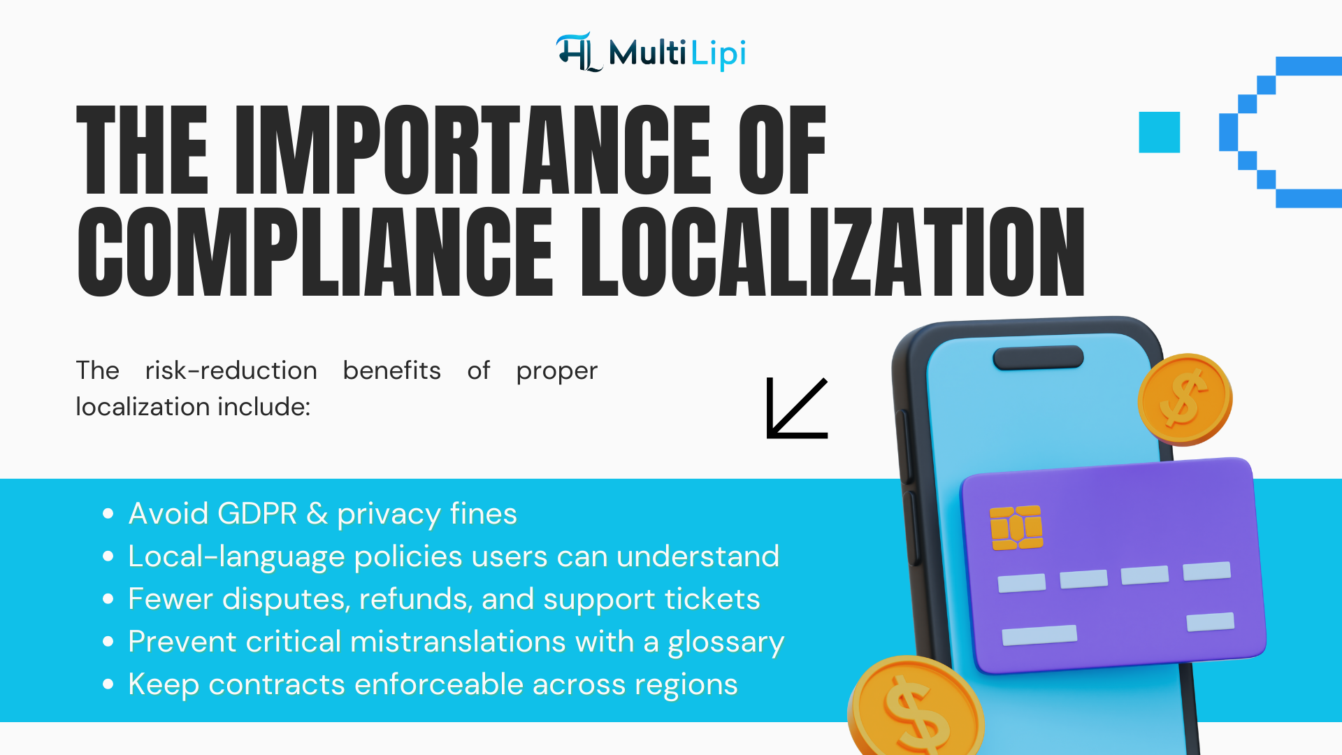 Compliance localization image highlighting GDPR fines avoidance and accurate legal translations with MultiLipi AI language solutions